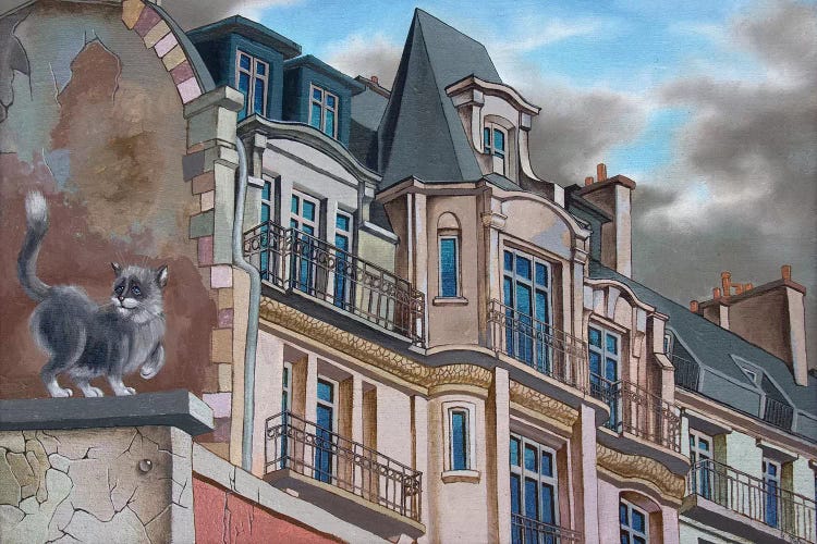 The Roofs Of Paris. Boulevard Montparnasse by Victor Molev wall art