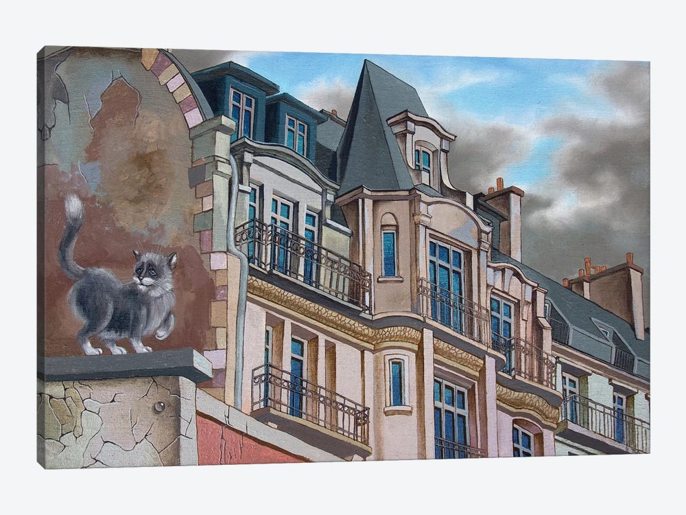 The Roofs Of Paris. Boulevard Montparnasse by Victor Molev 1-piece Canvas Wall Art