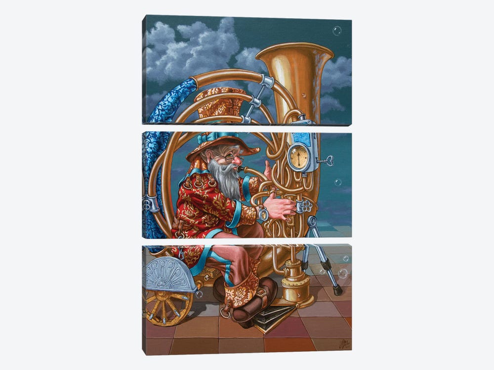 Tuba by Victor Molev 3-piece Canvas Wall Art