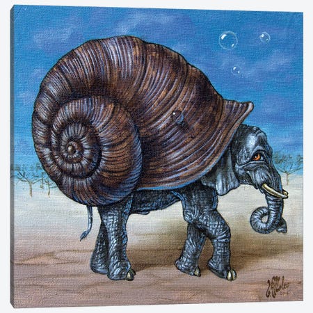 Snailephant Canvas Print #VMO86} by Victor Molev Canvas Wall Art
