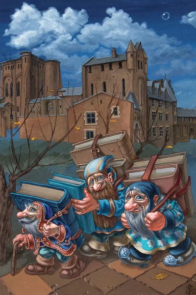 Book Bearers by Victor Molev multi panel art