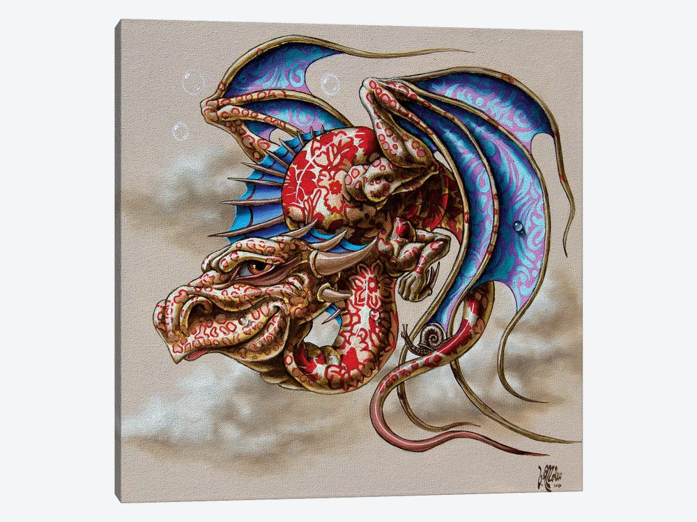 Dragon With A Snail by Victor Molev 1-piece Canvas Print