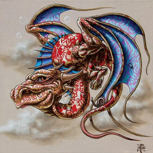 Victor Molev: Dragon With A Snail by Victor Molev