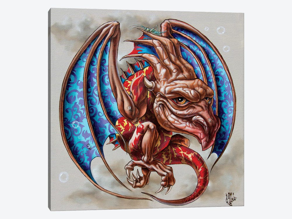 Dragon With Grasshopper by Victor Molev 1-piece Canvas Art