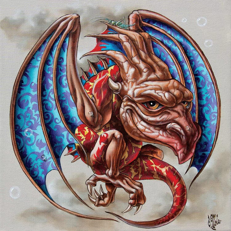 Dragon With Grasshopper by Victor Molev wall art