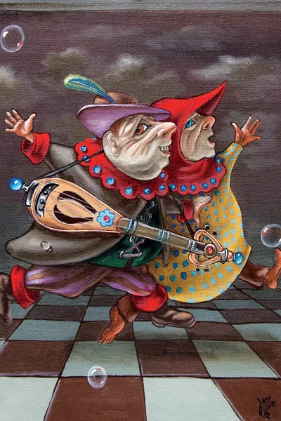 Duet by Victor Molev framed canvas print