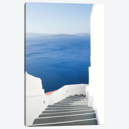 Santorini Stairway Canvas Print #VMX102} by Victoria Metaxas Art Print