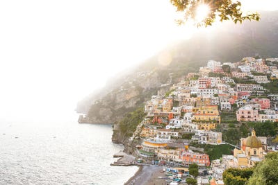 Sunset In Positano by Victoria Metaxas art print