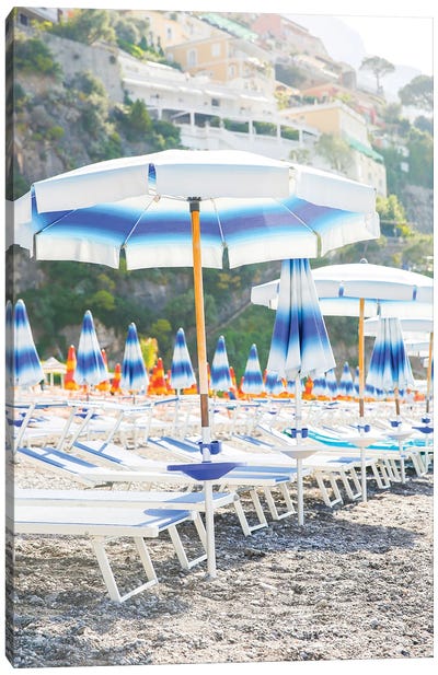 Under My Positano Umbrella Canvas Art Print - Amalfi Coast Art