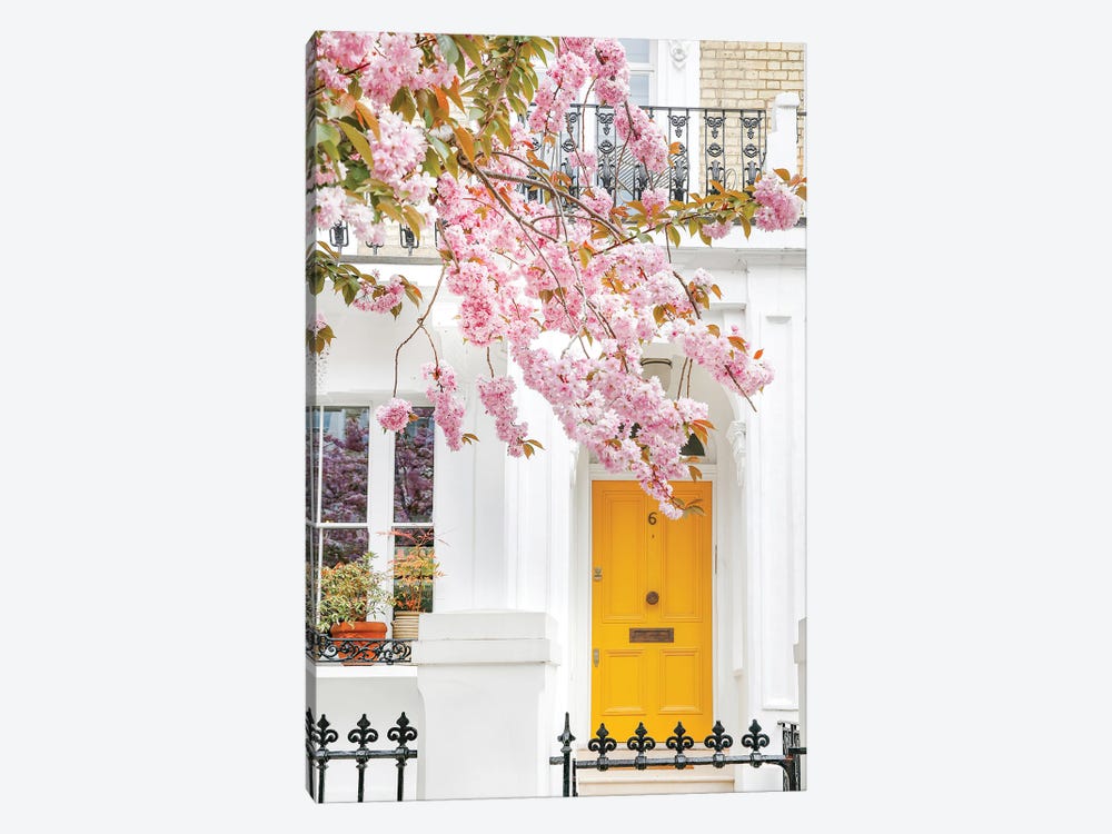 Yellow Door Blooms by Victoria Metaxas 1-piece Art Print
