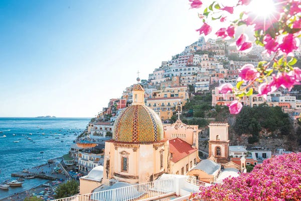 Victoria's Stories: Pink Positano Dusk by Victoria's Stories