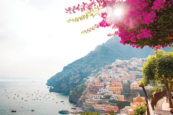 Victoria's Stories: Pink Positano Sunset by Victoria's Stories