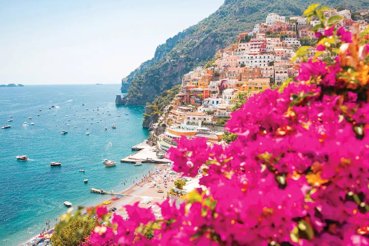 Pink Positano Flower Beach