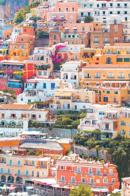 Orange Pink Houses Positano