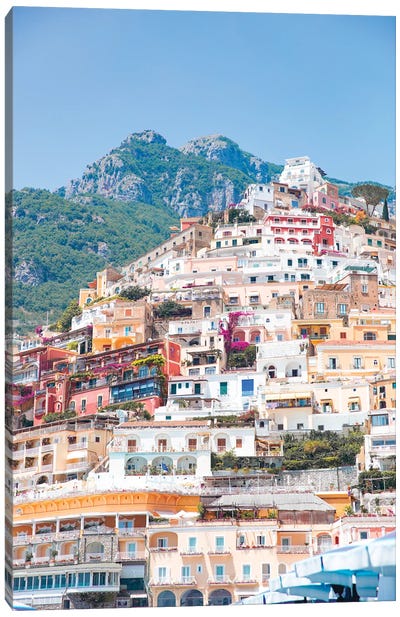 Pretty Positano Canvas Art Print - Amalfi Coast Art