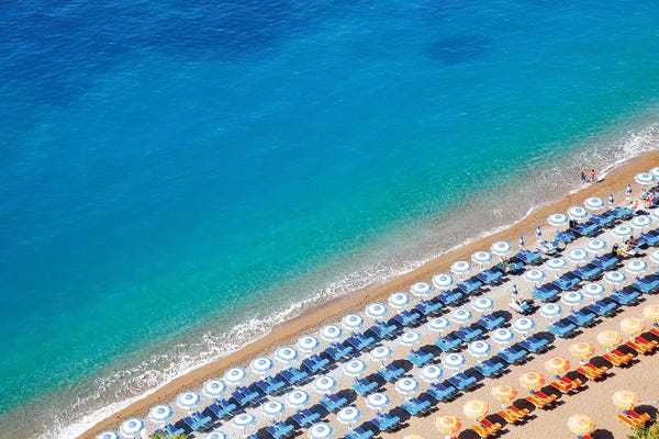Amalfi Coast: Colourful Umbrellas Of Positano by Victoria's Stories