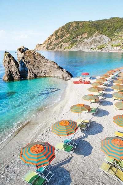 Victoria's Stories: Monterosso Umbrellas by Victoria's Stories