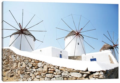Mykonos Windmills Canvas Art Print - Victoria Metaxas