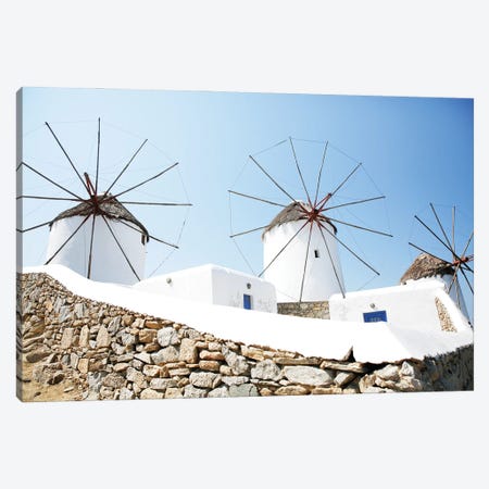 Mykonos Windmills Canvas Print #VMX61} by Victoria Metaxas Canvas Art