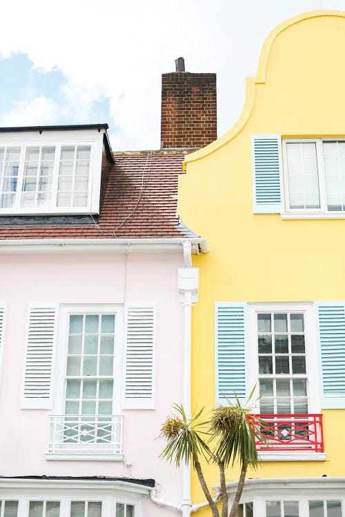 Pink And Yellow Notting Hill by Victoria Metaxas wall art