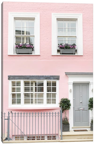 Pink London Canvas Art Print - Door Art