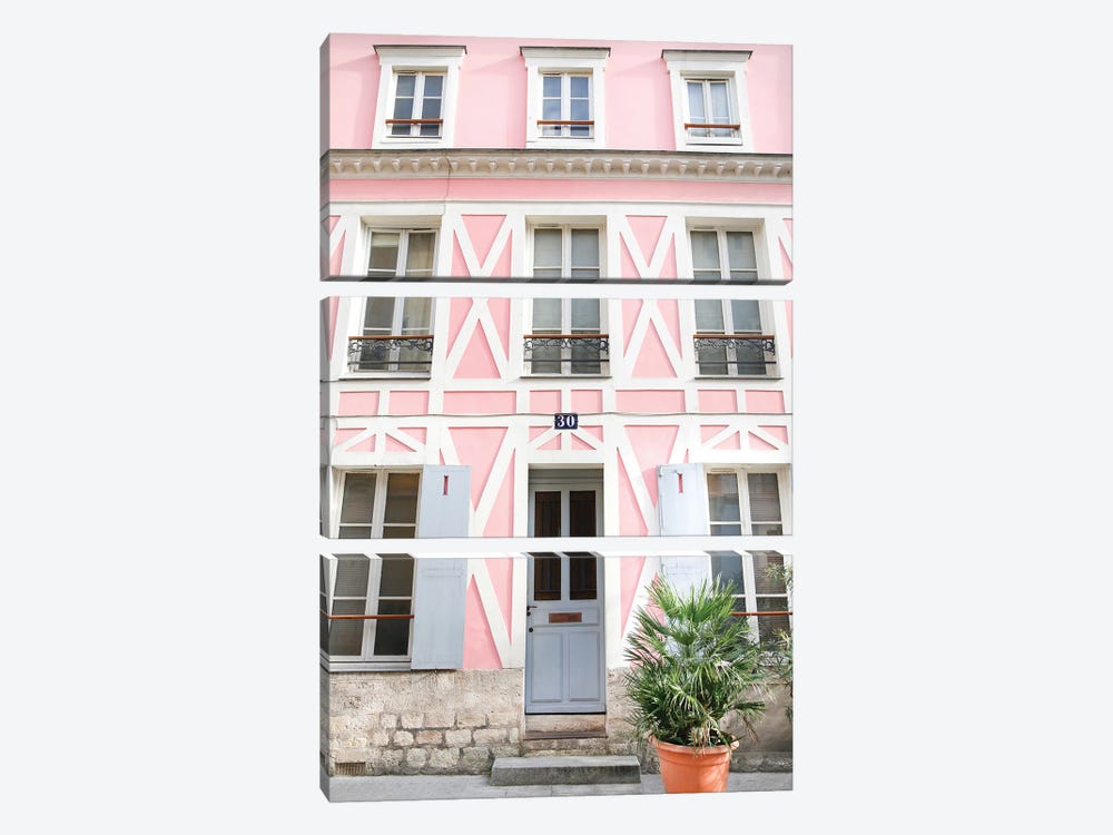 Pink Paris by Victoria Metaxas 3-piece Canvas Wall Art