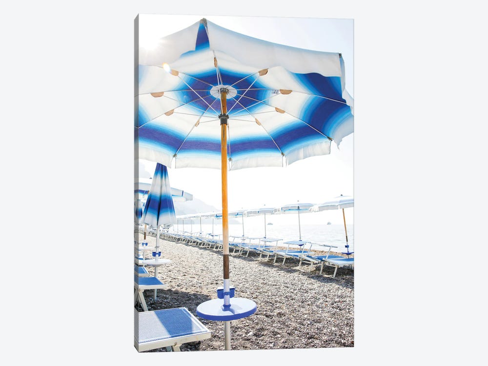 Positano Blue Umbrella by Victoria Metaxas 1-piece Canvas Print