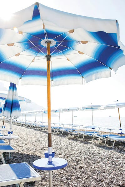 Amalfi Coast: Positano Blue Umbrella by Victoria's Stories