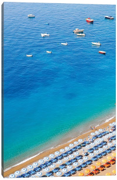 Positano Colours Of Summer Canvas Art Print - Amalfi Coast Art