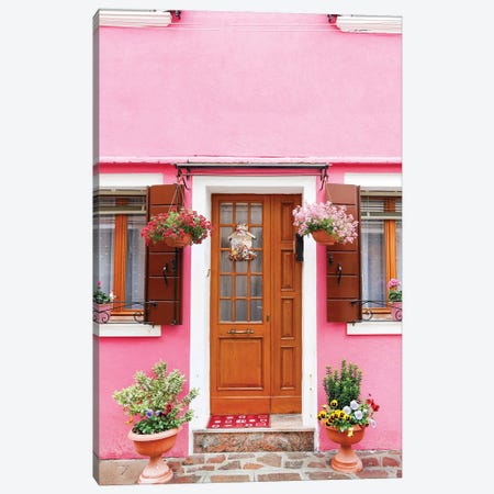 Quaint Pink Home Canvas Print #VMX87} by Victoria Metaxas Canvas Print