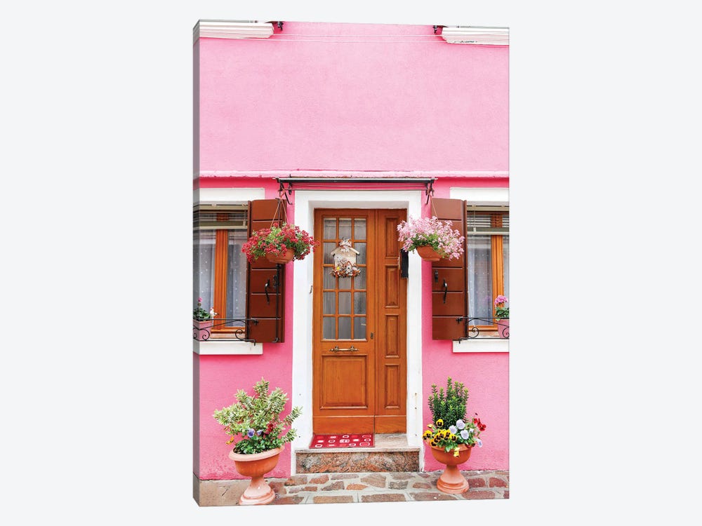 Quaint Pink Home by Victoria Metaxas 1-piece Canvas Print