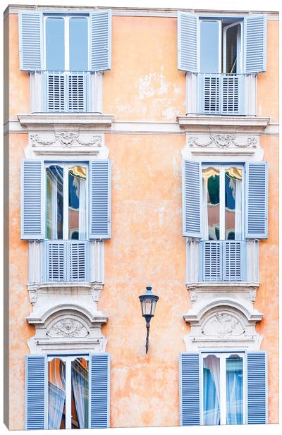 Roman Balcony Canvas Art Print - Lazio Art