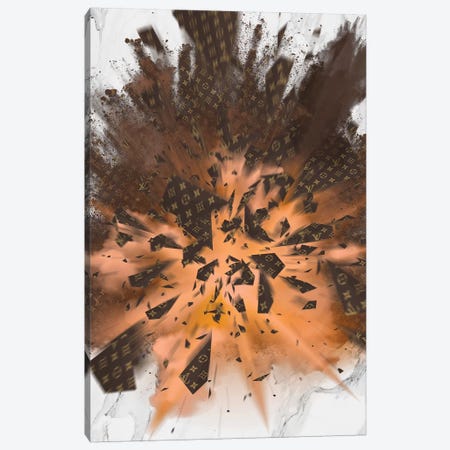 Framed Canvas Art (Champagne) - LV Bag Vase by Alexandre Venancio ( Hobbies & lifestyles > Shopping art) - 26x18 in