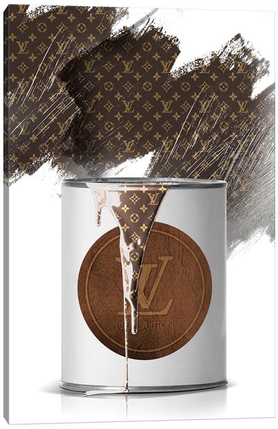 LV Paint Can Canvas Art Print - Fashion Typography