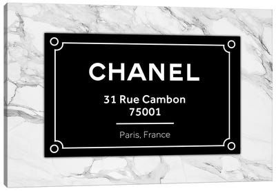 Chanel Paris Canvas Art Print - Black & White Art
