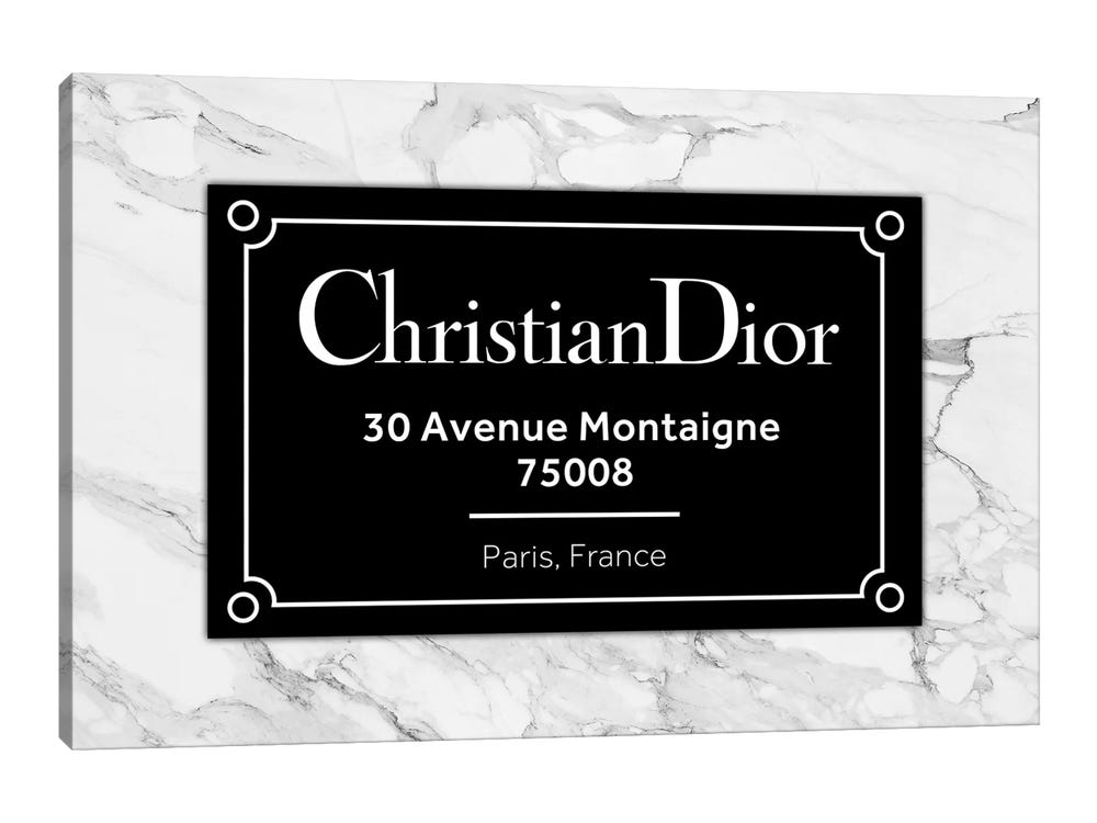 Framed Canvas Art (White Floating Frame) - Dior Paris by Alexandre Venancio ( Fashion > Fashion Brands > Dior art) - 18x26 in