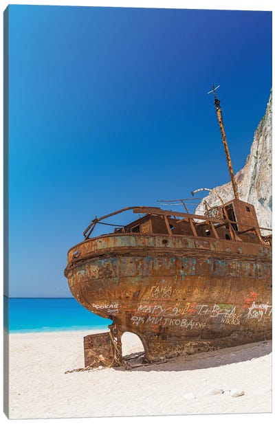 The Ship In Zakynthos Canvas Art Print - Alexandre Venancio