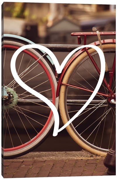 I Heart Bike Canvas Art Print - Alexandre Venancio