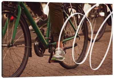 Biking Canvas Art Print - Amsterdam Art