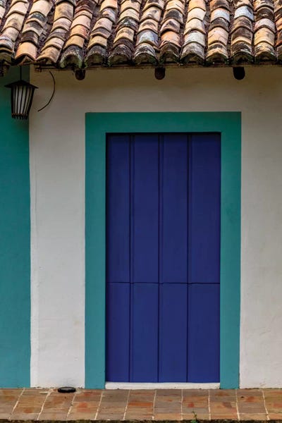 Bahia Blue Door by Alexandre Venancio framed wall art