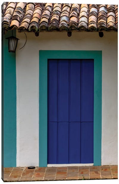 Bahia Blue Door Canvas Art Print - Alexandre Venancio
