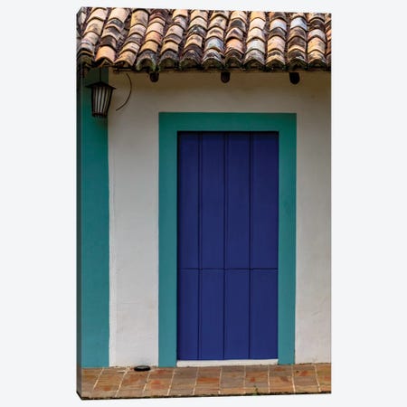 Bahia Blue Door Canvas Print #VNC209} by Alexandre Venancio Canvas Art