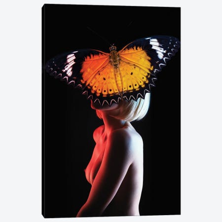 Woman In Butterfly Canvas Print #VNC216} by Alexandre Venancio Canvas Art