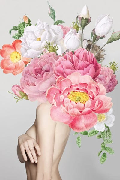 Woman In Flowers by Alexandre Venancio framed wall art