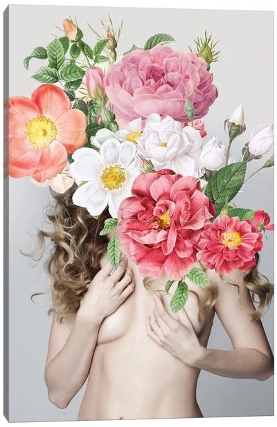 Woman In Flowers II Canvas Art Print - Alexandre Venancio