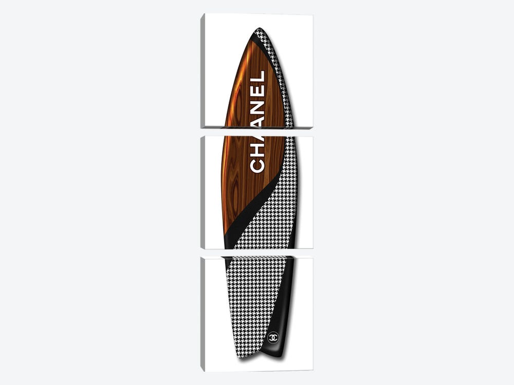 Surfboard Chanel by Alexandre Venancio 3-piece Art Print