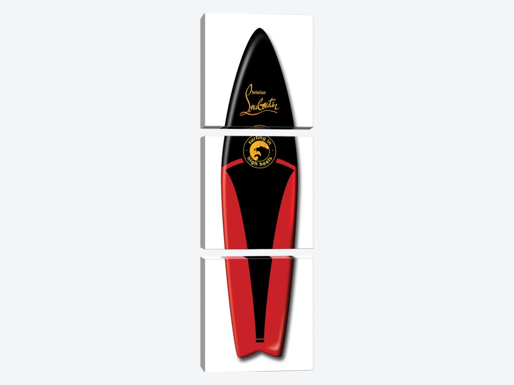 Fashion Surfboard Louboutin by Alexandre Venancio 3-piece Art Print