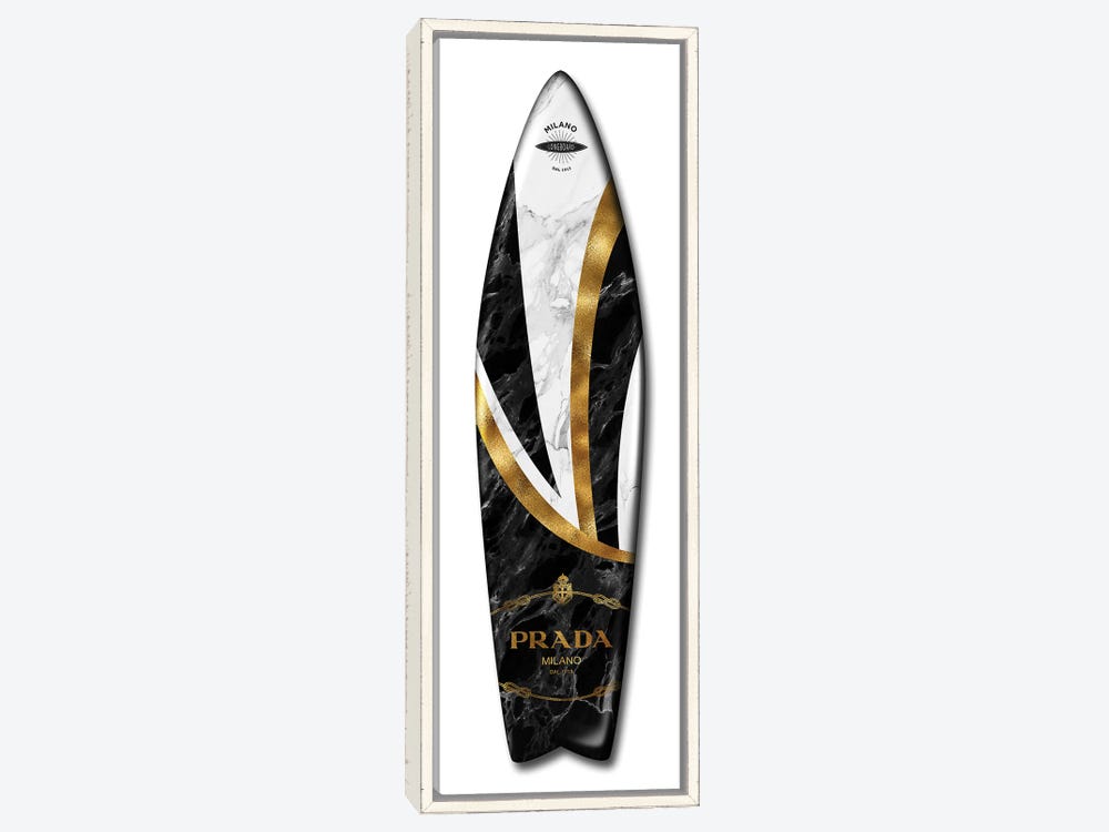 Alexandre Venancio Canvas Wall Decor Art Prints - Fashion Surfboard LV ( Fashion > Fashion Brands > Louis Vuitton art) - 36x12 in