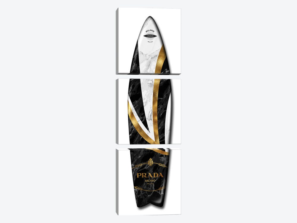 Fashion Surfboard Prada by Alexandre Venancio 3-piece Canvas Art Print