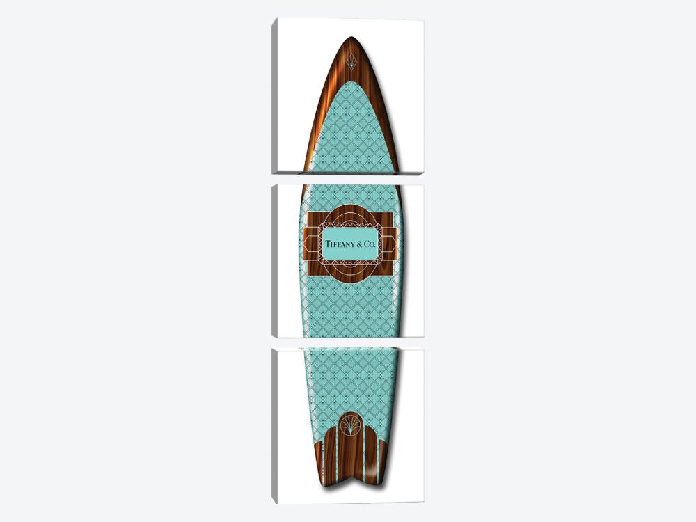 Fashion Surfboard Tiffany by Alexandre Venancio 3-piece Canvas Wall Art